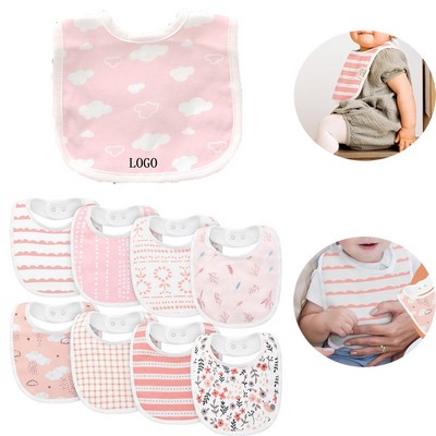 Organic Baby Bibs Soft Cotton Absorbent Drool Teething Bibs